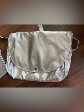 Silver Metallic Laptop Bag